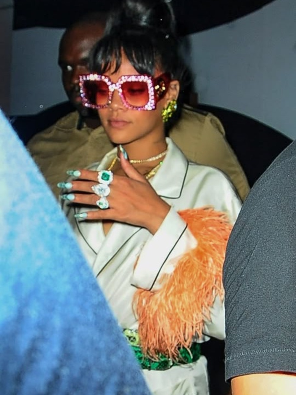 Pink Crystal Gucci Square Frame